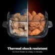 Ninja Crispi Pro 6-in-1 Glass Air Fryer | 450°F, Nontoxic, 6qt & 2.5qt Containers & Lids | Microwave, Freezer, Dishwasher Safe | Max Crisp, Air Fry, Bake, Roast, Recrisp, Dehydrate | Amber, AS101OR
