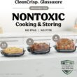 Ninja Crispi Pro 6-in-1 Glass Air Fryer | 450°F, Nontoxic, 6qt & 2.5qt Containers & Lids | Microwave, Freezer, Dishwasher Safe | Max Crisp, Air Fry, Bake, Roast, Recrisp, Dehydrate | Bone | AS101LG