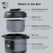 Ninja HyperHeat 9-in-1 6.5-qt Pressure Cooker | Steams, Slow Cooks, Sears, Sautés, Sous Vide, Yogurt & More | With SimpliServe Pot | Powerful 1200-Watt | Stone Purple | PC201SP