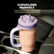 Ninja Blendboss | Personal Blender for Smoothies & Frozen Drinks | 26oz Travel Tumbler with LeakProof Lid, Chug Spout & Detachable Straw | Auto-iQ Technology | Lavender Lemonade | DB351PR
