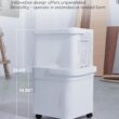 Midea Cube 50 Pint Dehumidifier for Basement and Rooms at Home for up to 4,500 Sq. Ft., Built-in Pump, Drain Hose Included, Smart Control, Compatible with Alexa (White)