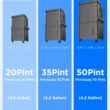 Midea Cube 35 Pint Dehumidifier for Basement and Rooms at Home for up to 3,500 Sq. Ft., Smart Control, Compatible with Alexa (Grey), Drain Hose Included
