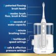 Waterpik Sonic-Fusion 2.0 Professional Flossing Electric Toothbrush with Water Flosser Combo Two In One, For Daily Gum Care and Cleaning Teeth, Braces, Implants, White SF-04CD010-1, Packaging May Vary