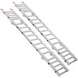 LUXEYARD Aluminum Ramp 1 400 LBS or Pair For Motorcycle or Lawn Mower or ATV Ramp and Tailgate Extender Combo 2 in 1 Multi purpose use Silver color