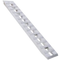 Tatayosi Heavy-Duty Ramps with Top Hook Attaching End Universal Loading Ramp for Motorcycle Tractor ATV/UT 84 X 14 Incheses 6600 LBS 1 Pair 2 Ramps Silver Aluminum