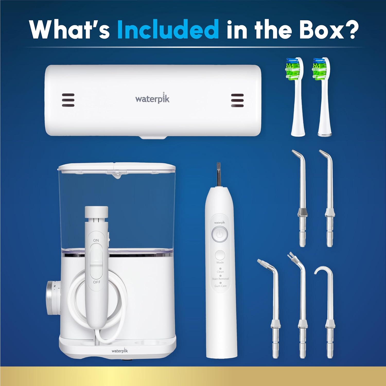 Waterpik Sensonic Complete Care Water Flosser and Rechargeable Electric Toothbrush Combo Set for Teeth Cleaning and Flossing, CC-04, White, Packaging May Vary Waterpik Sensonic Complete Care Water Flosser and Rechargeable Electric Toothbrush Combo Set for Teeth Cleaning and Flossing, CC-04, White, Packaging May Vary