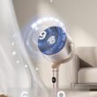 DREO Smart Fans for Bedroom, 120° +120° Omni-Directional Oscillating Fan, 100ft Quiet Pedestal Fan with RGB Light, 9 Speeds, 6 Modes, 20dB, 8H Timer, Wi-Fi/Voice, 37-42