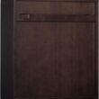 Teamson Home Tremolo 22″ Wide Bathroom Wall Mounted Medicine Cabinet with Open Compartments & 1 Door with Fixed Interior Shelf, Wooden Bracket for Mounting, Natural Fluted Finish in Espresso