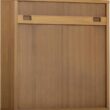 Teamson Home Tremolo 22″ Wide Bathroom Wall Mounted Medicine Cabinet with Open Compartments & 1 Door with Fixed Interior Shelf, Wooden Bracket for Mounting, Fluted Finish in Natural Tone