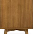 Teamson Home Tremolo 20″ Wide Bedside Nightstand with 1 Drawer & Open Shelf, Fluted Front & Contemporary Style with Solid Rubber Wood Feet, Dual Storage & Push-Open Design for Bedrooms, Natural