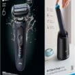 Braun Electric Razor for Men Series 6 with Precision Trimmer, Extra Shaver Head, 4-in-1 Clean & Charge Center, Travel Case, S6 6177ps