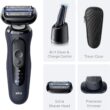 Braun Electric Razor for Men Series 6 with Precision Trimmer, Extra Shaver Head, 4-in-1 Clean & Charge Center, Travel Case, S6 6177ps