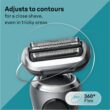 Braun Electric Shaver for Men, Series 7 7127cs, Wet & Dry Shave, Turbo & Gentle Shaving Modes, Waterproof Foil Shaver, Engineered in Germany, with Beard Trimmer, Charging Stand, Space Grey