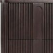 Teamson Home Potomac 20'' W Modern Storage 2-Drawer Push to Open Nightstand with Solid Wood Frame, Bedside Table Bedroom Furniture with Reeding Pattern in Scandinavian Style, Espresso