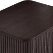 Teamson Home Potomac 20'' W Modern Storage 2-Drawer Push to Open Nightstand with Solid Wood Frame, Bedside Table Bedroom Furniture with Reeding Pattern in Scandinavian Style, Espresso
