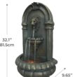 Teamson Home 32.1 in. Wall-Mounted Lion Head Stone LED Outdoor Water Fountain for Gardens, Landscaping, Patios, Balconies, Lawns to Create a Calming Oasis in Outdoor Living Spaces, Antique Bronze