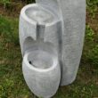 Teamson Home 3-Tier Cascading Urn Outdoor Water Fountain–Warm Glow Lighting with Adjustable Flow & Electric Pump, Gray