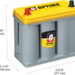 OPTIMA Batteries High Performance D51 YELLOWTOP Dual Purpose Sealed AGM Car, Truck and SUV Battery, 450 CCA, Maintenance Free, Versatile Mounting
