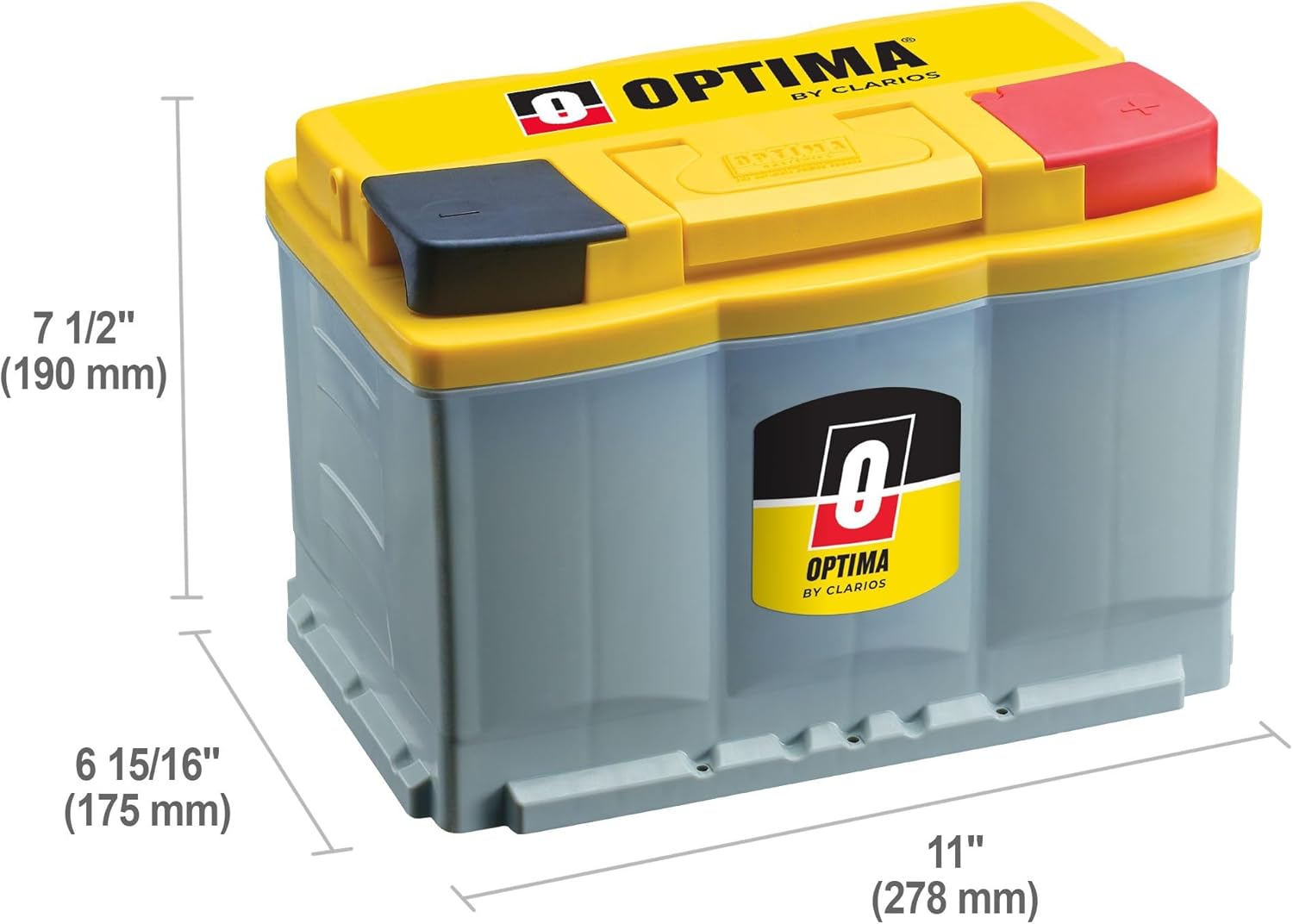 OPTIMA Batteries High Performance DH6 YELLOWTOP Dual Purpose Sealed AGM Car, Truck and SUV Battery, 800 CCA, Maintenance Free, Versatile Mounting, BCI Group Size 48 OPTIMA Batteries High Performance DH6 YELLOWTOP Dual Purpose Sealed AGM Car, Truck and SUV Battery, 800 CCA, Maintenance Free, Versatile Mounting, BCI Group Size 48