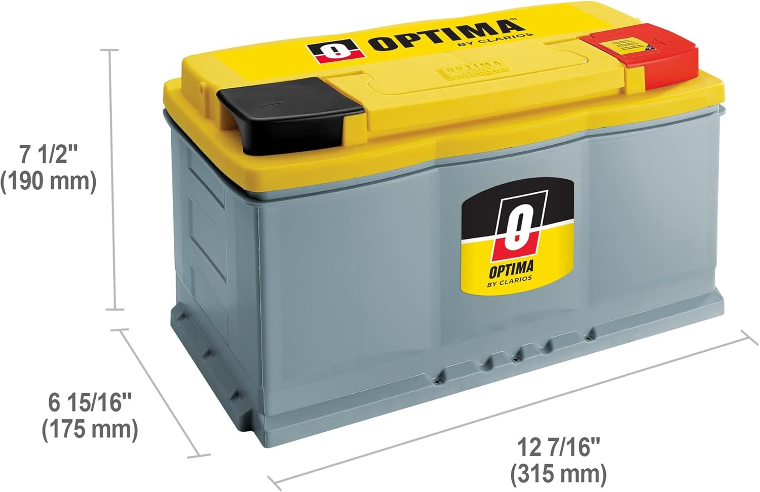 OPTIMA Batteries High Performance DH7 YELLOWTOP Dual Purpose Sealed AGM Car, Truck and SUV Battery, 880 CCA, Maintenance Free, Versatile Mounting, BCI Group Size 94R OPTIMA Batteries High Performance DH7 YELLOWTOP Dual Purpose Sealed AGM Car, Truck and SUV Battery, 880 CCA, Maintenance Free, Versatile Mounting, BCI Group Size 94R