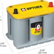 OPTIMA Batteries High Performance D35 YELLOWTOP Dual Purpose Sealed AGM Car, Truck and SUV Battery, 620 CCA, Maintenance Free, Versatile Mounting
