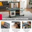 Step2 Harmony Kids Kitchen Playset, Indoor Kitchenette, Interactive Play with Lights and Sounds, Made of Durable Plastic, Includes 25 Piece Toy Accessories, for Toddlers 2+ Years Old