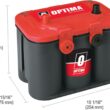 OPTIMA Batteries High Performance 34/78 RedTop Sealed AGM Car, Truck, and SUV Starting Battery, 800 CCA, Dual SAE and GM Terminals, Maintenance Free, Versitile Mounting OPTIMA Batteries High Performance 34/78 RedTop Sealed AGM Car, Truck, and SUV Starting Battery, 800 CCA, Dual SAE and GM Terminals, Maintenance Free, Versitile Mounting