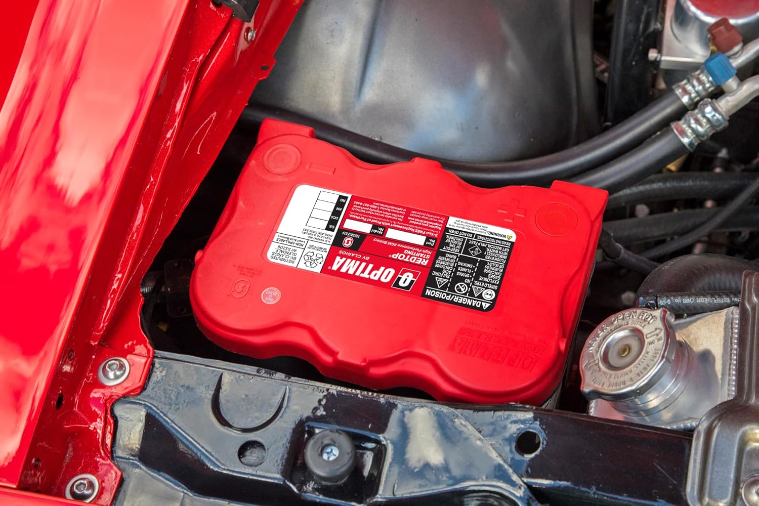 OPTIMA Batteries High Performance 34/78 RedTop Sealed AGM Car, Truck, and SUV Starting Battery, 800 CCA, Dual SAE and GM Terminals, Maintenance Free, Versitile Mounting OPTIMA Batteries High Performance 34/78 RedTop Sealed AGM Car, Truck, and SUV Starting Battery, 800 CCA, Dual SAE and GM Terminals, Maintenance Free, Versitile Mounting
