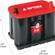 OPTIMA Batteries High Performance 35 REDTOP Sealed AGM Car, Truck and SUV Starting Battery, 720 CCA, SAE Terminal, Maintenance Free, Versatile Mounting