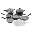 CuisinartÂ CeramicaÂ XT Matte Collection Ceramic Nonstick 12-pc. Cookware Set - Black