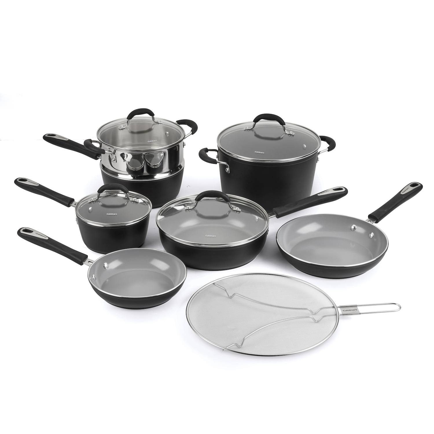 Cuisinart Ceramica XT Matte Collection Ceramic Nonstick 12-pc. Cookware Set - Black Cuisinart Ceramica XT Matte Collection Ceramic Nonstick 12-pc. Cookware Set - Black