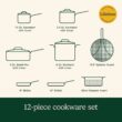 Cuisinart Ceramica XT Matte Collection Ceramic Nonstick 12-pc. Cookware Set - Black Cuisinart Ceramica XT Matte Collection Ceramic Nonstick 12-pc. Cookware Set - Black