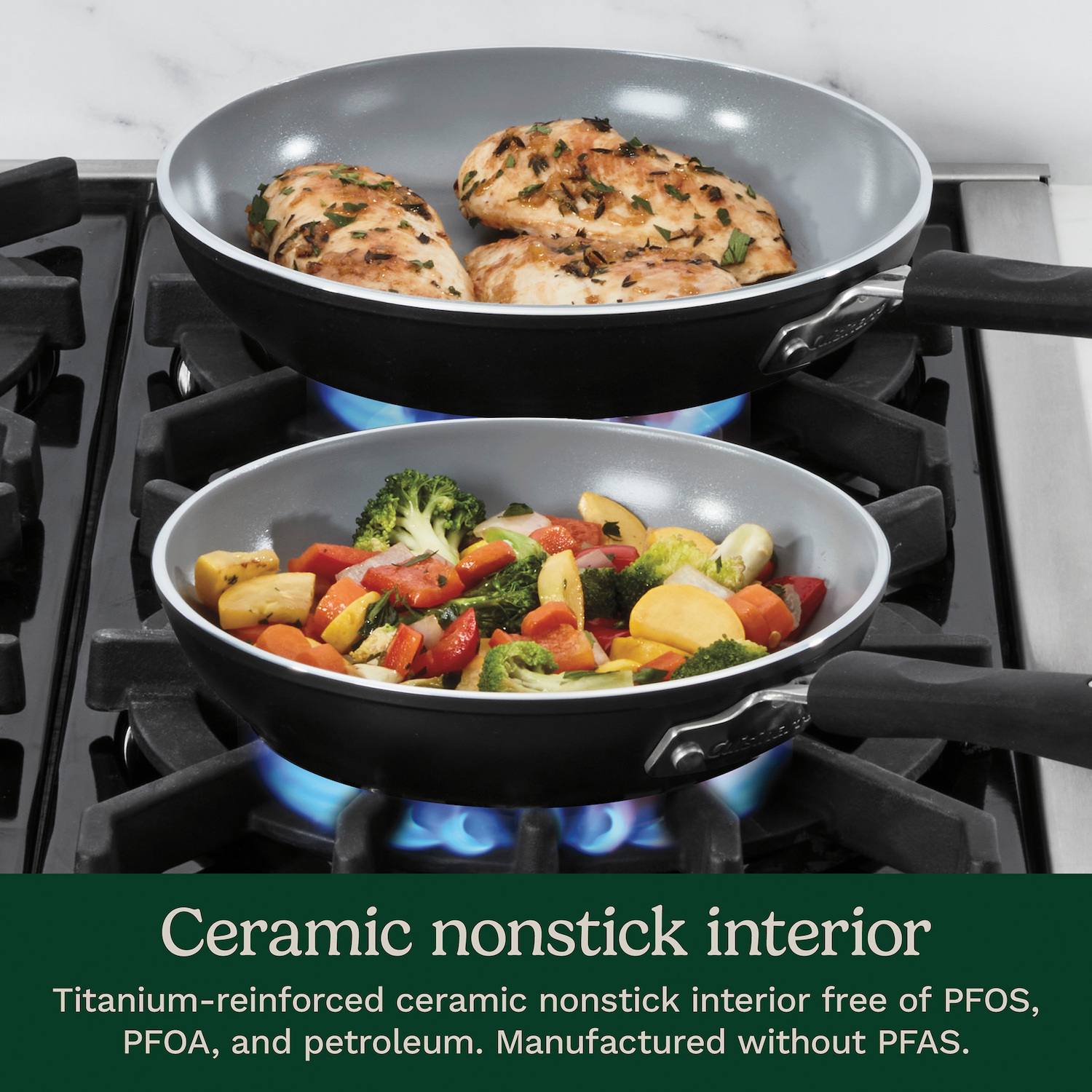 Cuisinart Ceramica XT Matte Collection Ceramic Nonstick 12-pc. Cookware Set - Black Cuisinart Ceramica XT Matte Collection Ceramic Nonstick 12-pc. Cookware Set - Black