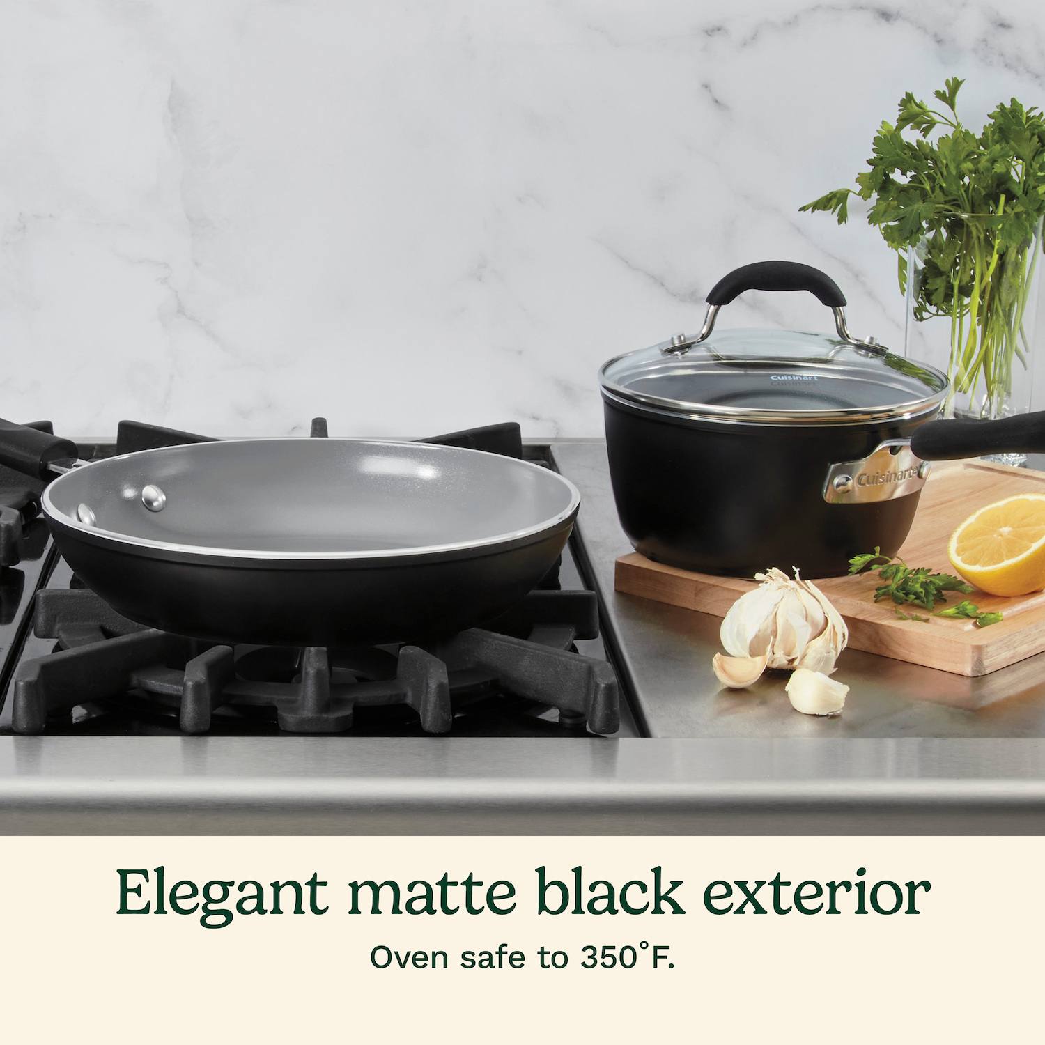 Cuisinart Ceramica XT Matte Collection Ceramic Nonstick 12-pc. Cookware Set - Black Cuisinart Ceramica XT Matte Collection Ceramic Nonstick 12-pc. Cookware Set - Black