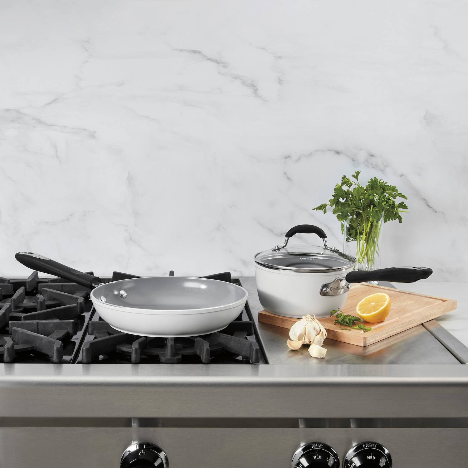 Cuisinart Ceramica XT Matte Collection Ceramic Nonstick 12-pc. Cookware Set - White Cuisinart Ceramica XT Matte Collection Ceramic Nonstick 12-pc. Cookware Set - White
