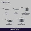 Circulon A1 Series 8-pc. Nonstick Cookware Set with ScratchDefense Technology