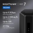 NETGEAR Nighthawk Tri-Band WiFi 7 Router (RS300) - Router Only, BE9300 Wireless Speed (up to 9.3 Gbps) - Covers up to 2,500 sq. ft., 100 Devices - Universally Compatible with ISPs - Free Expert Help