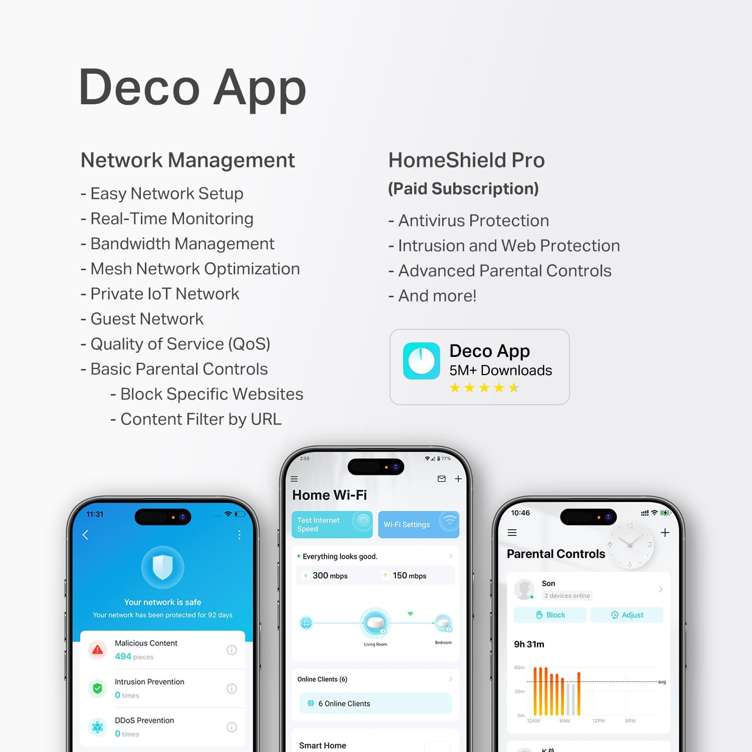 TP-Link Deco 7 BE25 Dual-Band BE5000 WiFi 7 Mesh Wi-Fi System | 4-Stream 5 Gbps, 240 Mhz TP-Link Deco 7 BE25 Dual-Band BE5000 WiFi 7 Mesh Wi-Fi System | 4-Stream 5 Gbps, 240 Mhz | Covers up to 6,600 Sq.Ft | 2X 2.5G Ports Wired Backhaul | VPN,MLO, AI-Roaming, HomeShield, 3-Pack