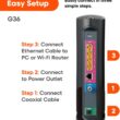 ARRIS (G36) - Cable Modem Router Combo - Fast DOCSIS 3.1 Gigabit WiFi 6 (AX3000), 1.2 Gbps Max Speeds, Approved for Comcast Xfinity, Cox, Spectrum & More [Check with your provider for compatibility]