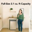 Whynter Upright Freezer with Lock, 2.1 Cu. Ft. Small Freezer Mini Freezer for Bedrooms, Dorms, Garages, Offices, CUF-210SSG, Rose Gold