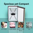 Whynter Upright Freezer with Lock, 2.1 Cu. Ft. Small Freezer Mini Freezer for Bedrooms, Dorms, Garages, Offices, CUF-210SSG, Rose Gold