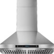 IKTCH 30-inch Wall Mount Range Hood 900 CFM Ducted/Ductless Convertible, Kitchen Chimney Vent Stainless Steel with Gesture Sensing & Touch Control Switch Panel, 2 Pcs Adjustable Lights(IKP02-30'')