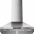VIKIO HOME Wall Mount Range Hood 30 inch, 580 CFM, Ducted/Ductless Convertible, Stainless Steel Kitchen Vent Hood with 3-Speed Fan and LED Lights