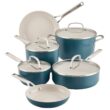 KitchenAidÂ 10-pc. Hard-Anodized Ceramic Induction Cookware Set - Blue