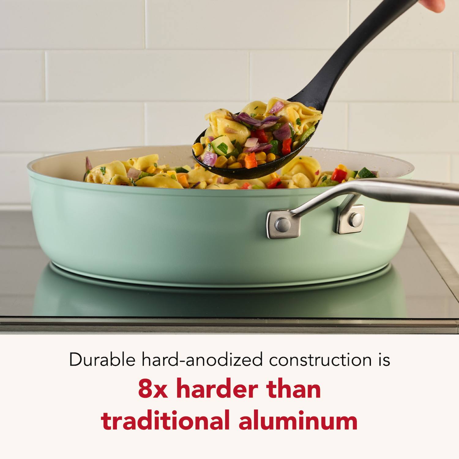 KitchenAid 10-pc. Hard-Anodized Ceramic Induction Cookware Set - Pistachio KitchenAid 10-pc. Hard-Anodized Ceramic Induction Cookware Set - Pistachio