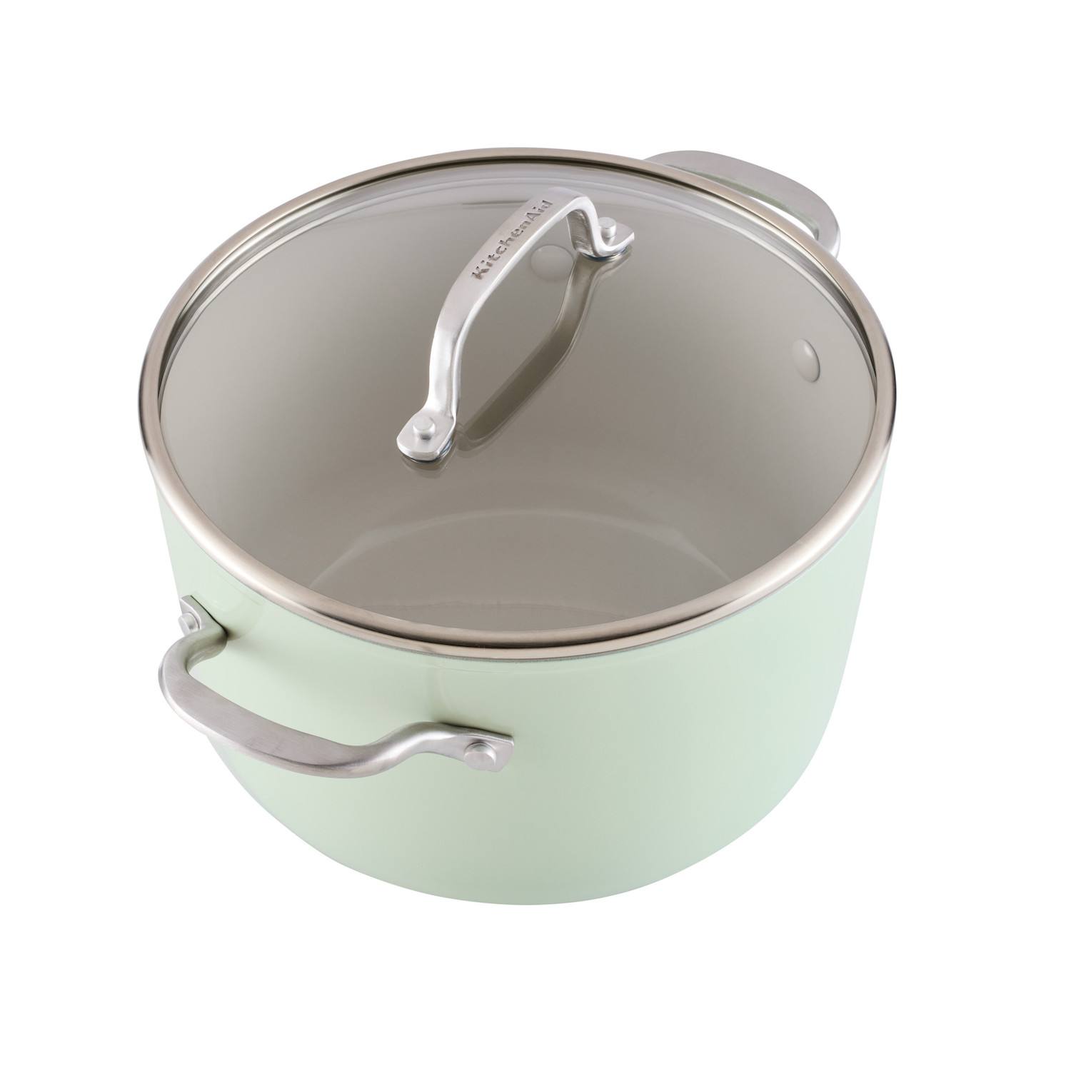 KitchenAid 10-pc. Hard-Anodized Ceramic Induction Cookware Set - Pistachio KitchenAid 10-pc. Hard-Anodized Ceramic Induction Cookware Set - Pistachio