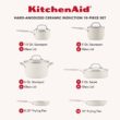 KitchenAidÂ 10-pc. Hard-Anodized Ceramic Induction Cookware Set - White
