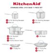 KitchenAid 3-Ply 11-pc. Stainless Steel Cookware Set KitchenAid 3-Ply 11-pc. Stainless Steel Cookware Set