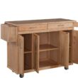 Homestyles General Line Natural Mobile Kitchen Cart, 54