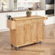 Homestyles General Line Natural Mobile Kitchen Cart, 54